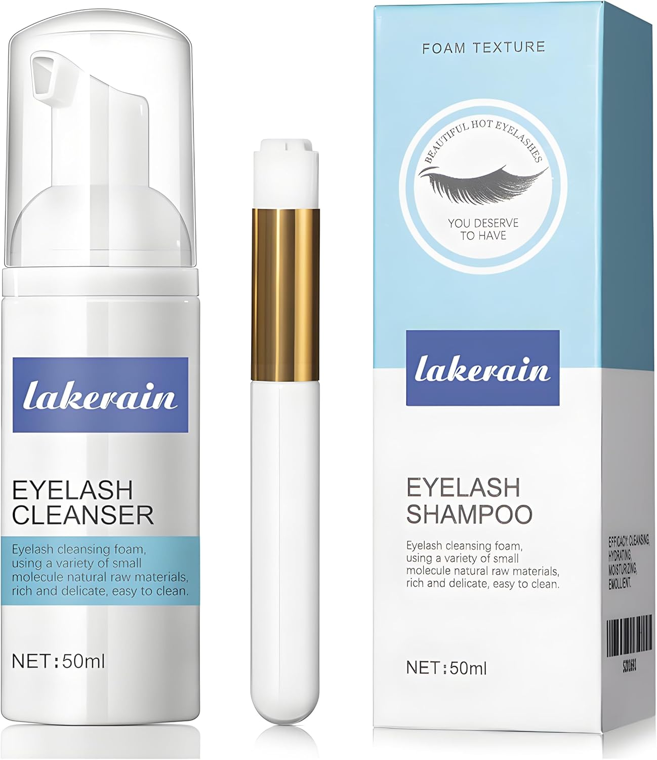 Eyelash Extension Shampoo 50 Ml + Brush - Eyelid Foaming Cleanser - Sensitive Paraben & Sulfate Free - Eyelash Wash and Lash Bath for Extensions - Salon Use and Home Care image number 5