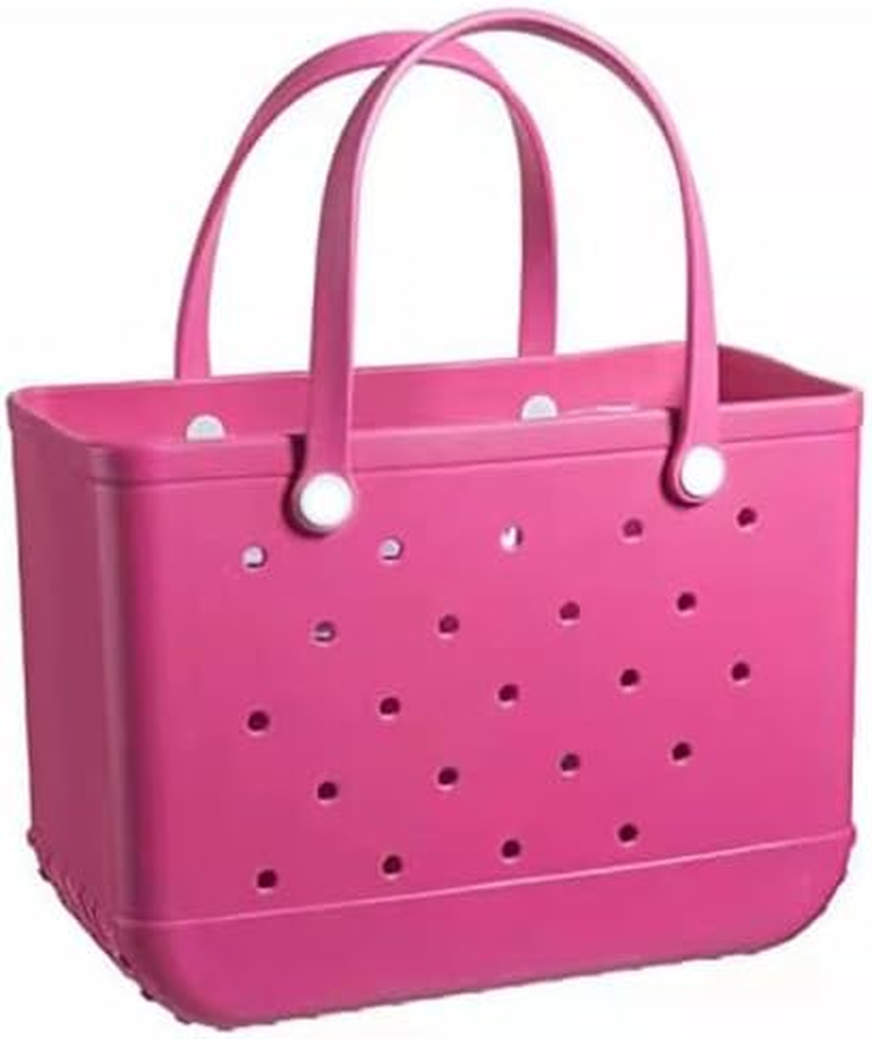 Women Outdoor Rubber Tote Bag,Sports Washable Rubber Tote Bag with Holes | Women'S Portable Travel for Beach Sports Swimming Pool - Blue image number 7