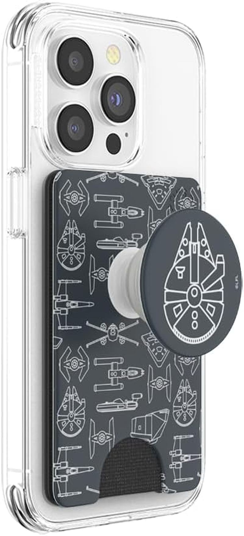 Popsockets Popwallet+ with Integrated Swappable Poptop for Smartphones and Tablets - Millenium Falcon image number 4