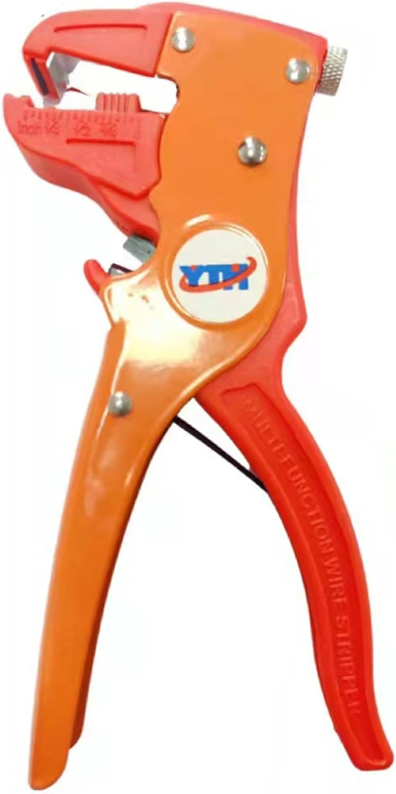 2 in 1 Automatic Wire Stripper & Cutter, Self-Adjusting Insulation Stripper Tool &ndash; Heavy Duty Electronic & Automotive Repair Electrician Tool with Ergonomic Grip, Precision Wire Stripping (Orange)