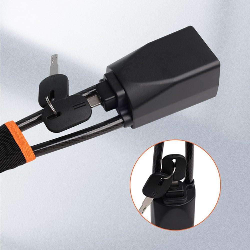 Meichoon Steering Wheel Lock Multi-Functional Seat Belt Lock Anti-Theft Prevention Device for Car Truck SUV Van Black - Black image number 4