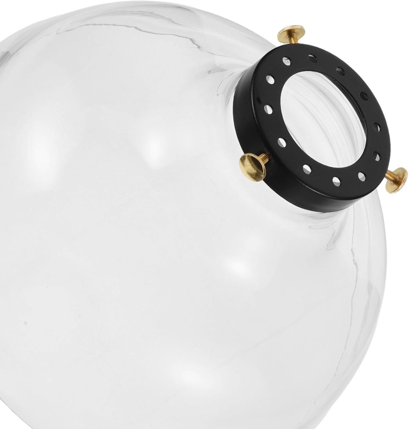 MERRYHAPY Glass Lampshade: Funnel Shape Decorative Light Shade - Transparent Glass Lampshade Replacement for Dining Room - Fits for E26/E27 Lighting Fixture image number 4