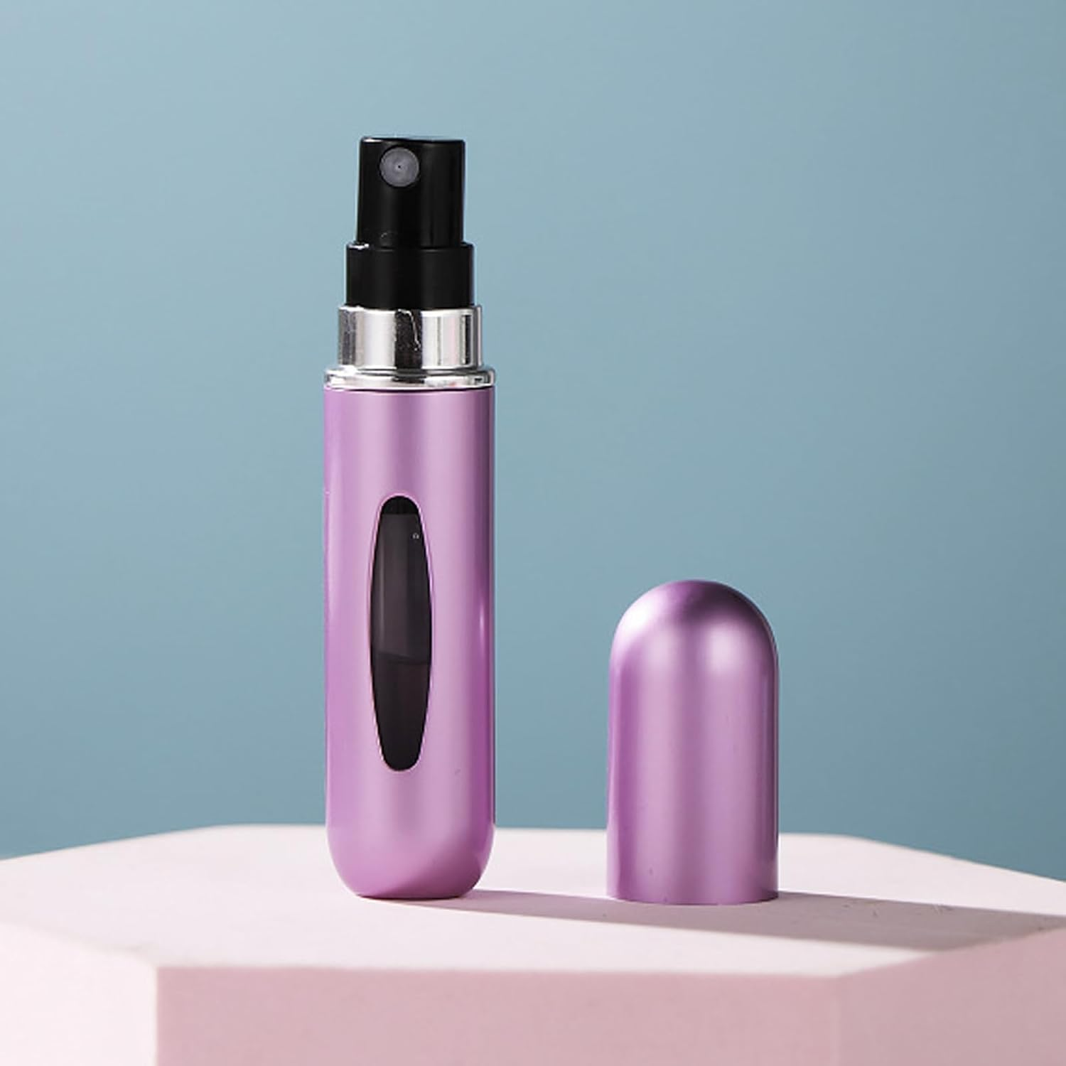 4 PCS 5Ml Perfume Atomiser Refillable Bottles, Portable Mini Spray Travel Bottle with Visual Window Perfume Travel Bottle for Purse Handbag Pocket Luggage - Holiday Essentials image number 2