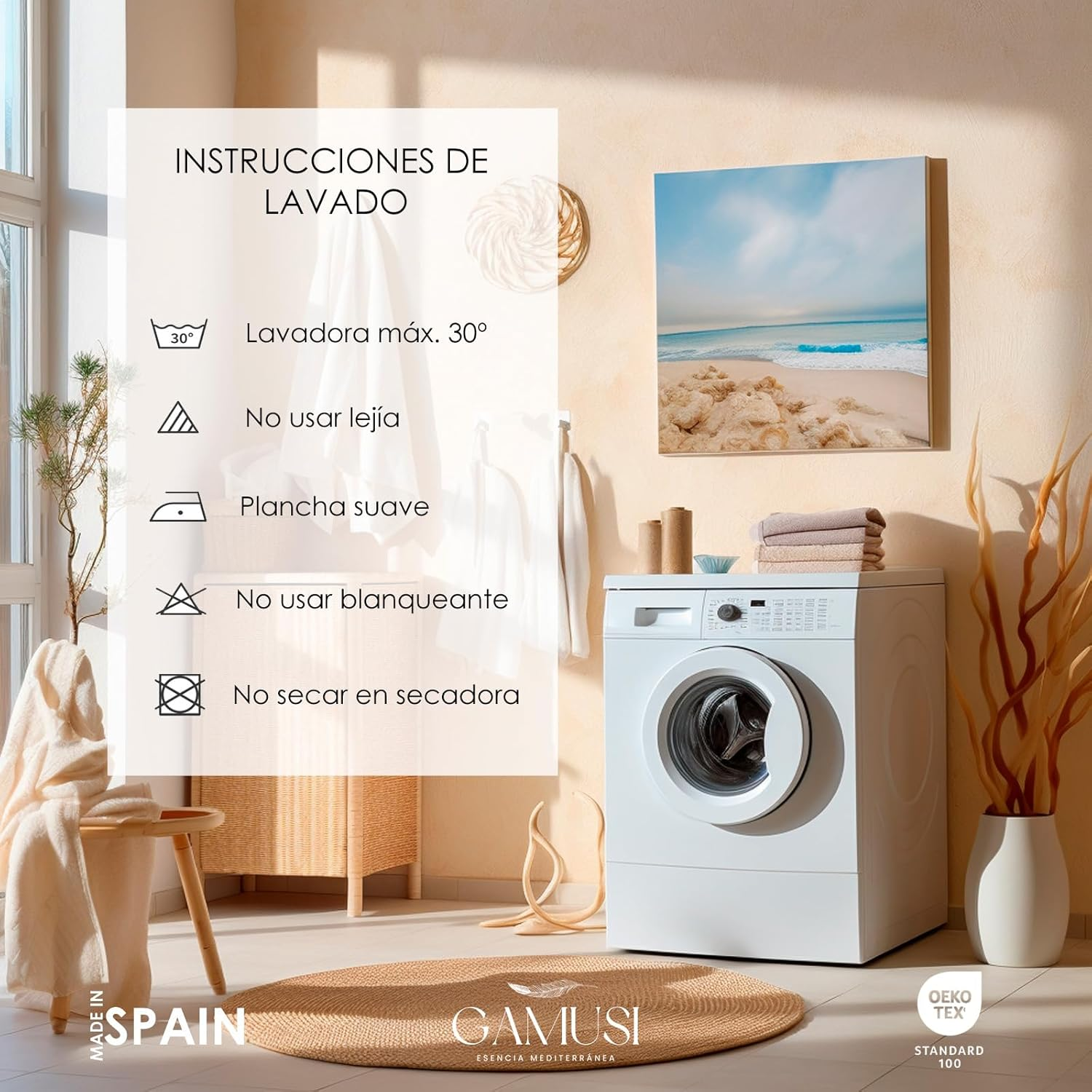 GAMUSI Beige Check Bedding Set 180 CM 100% Cotton + 2 Pillowcases 50 X 95 CM image number 6