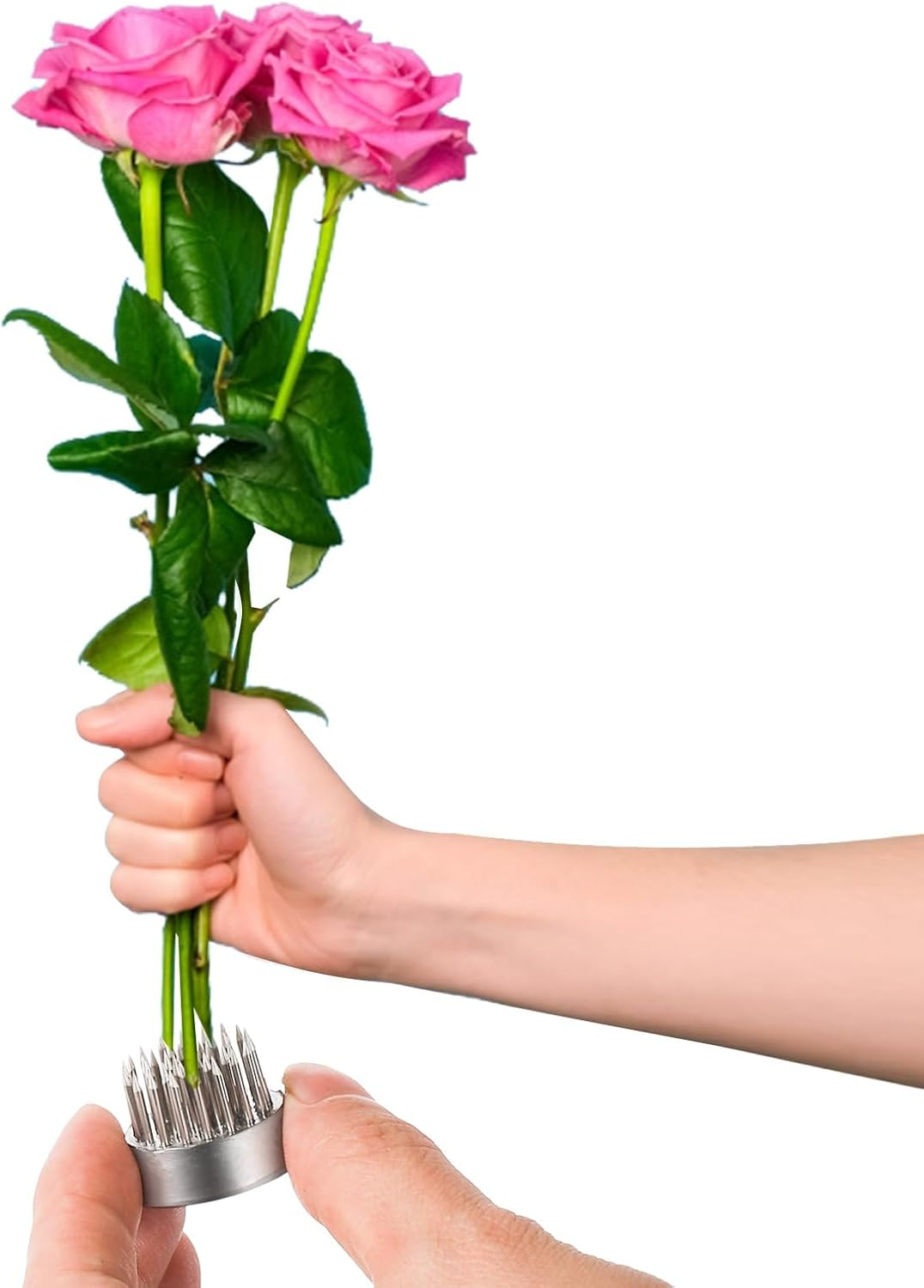 12 Pack Kenzan Ikebana Flower Frogs, 0.9 Inch Flower Spiky Frog Japanese Pin Frog, Sliver Floral Fixed Tools, Metal Arrangement Holder for Small Vase image number 5