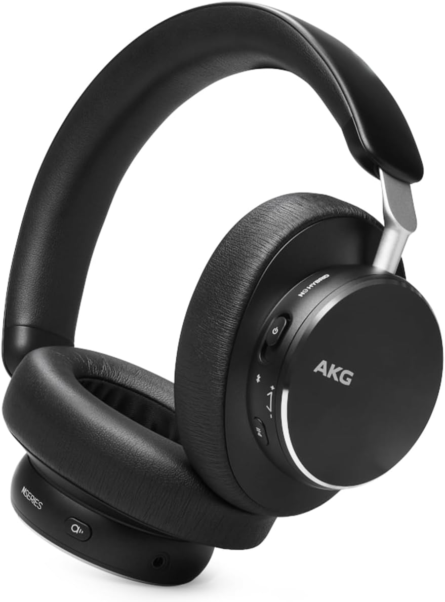 AKG N9 Hybrid Noise Cancelling Over-Ear Headphone, Black