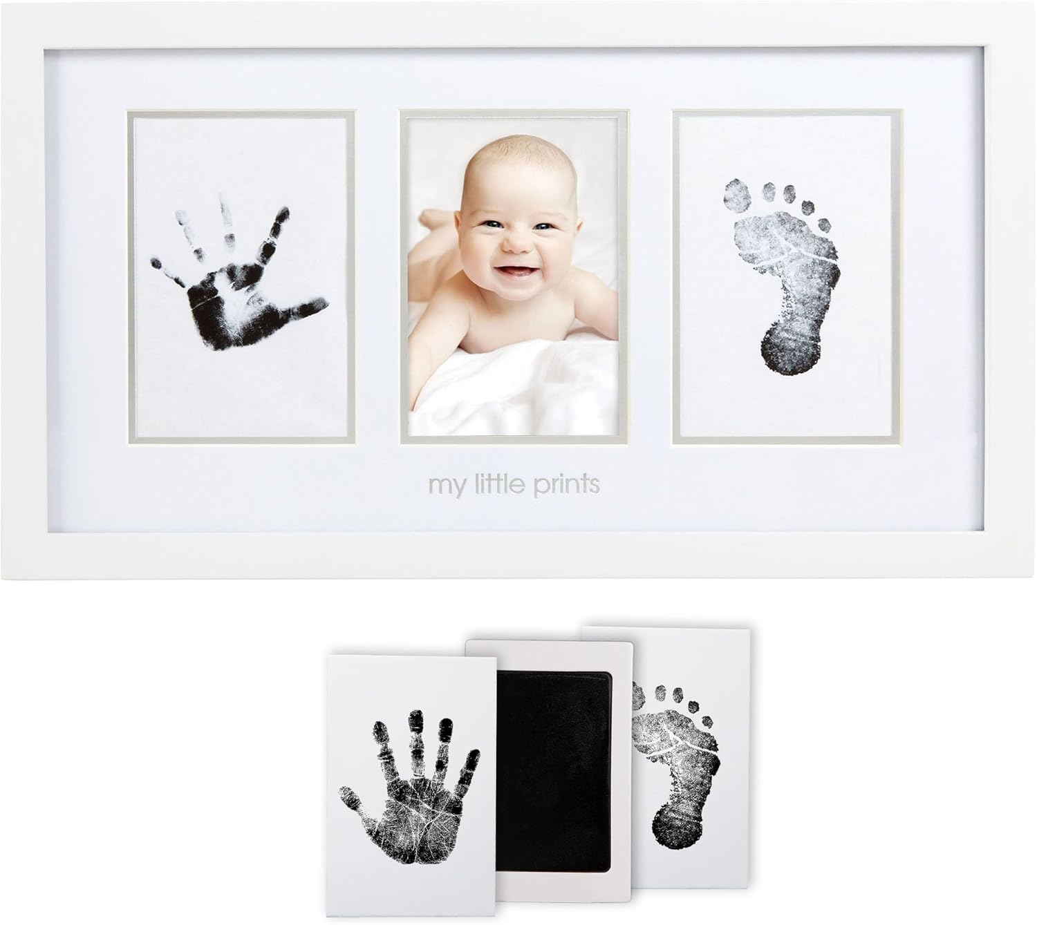 Pearhead Babyprints Photo Frame, White, 0.56 X 17 X 9.50 Inch Size image number 1