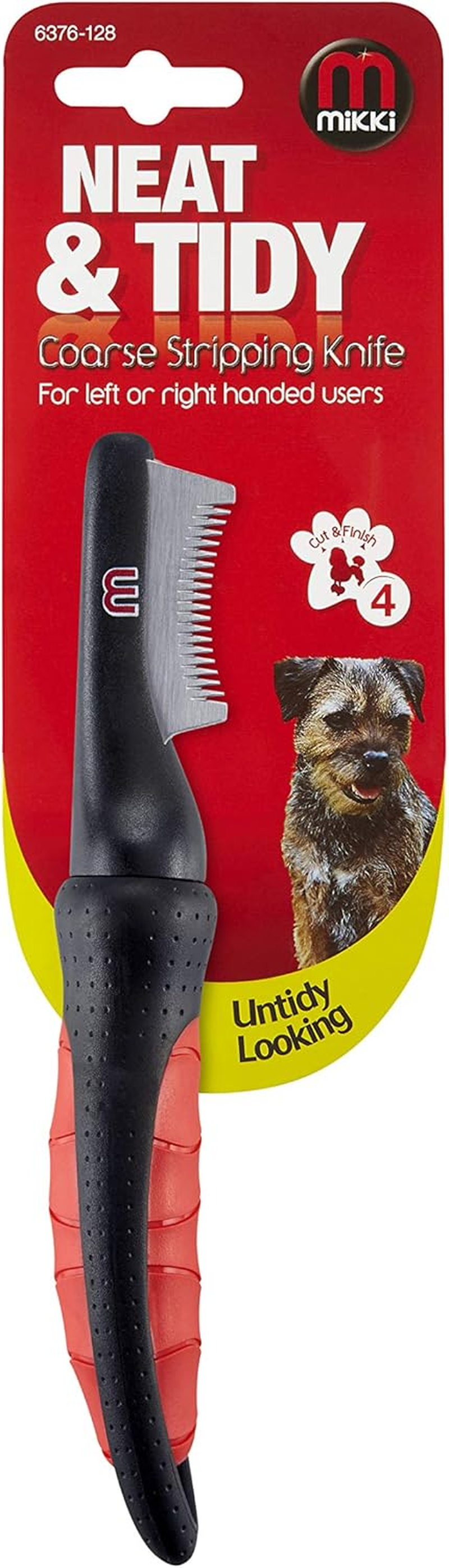 Mikki Dog, Puppy Grooming Stripping Knife - Hand Stripping Blade Tool for Coarse Hair Coats image number 6
