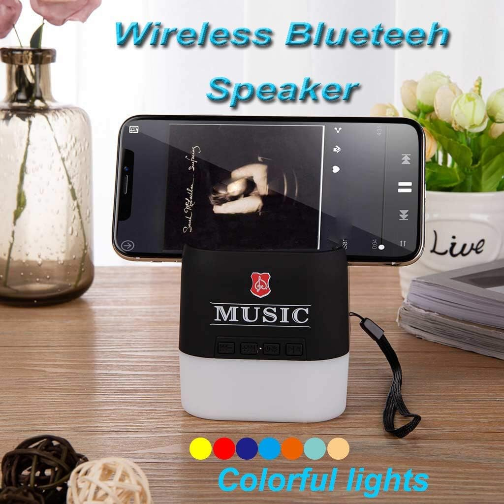 Zenly Hifi Portable Wireless Blueteeth Speaker Stereo Sound Colorful LED Light TF Card AUX with Hand Strap for Samsung Computer image number 4