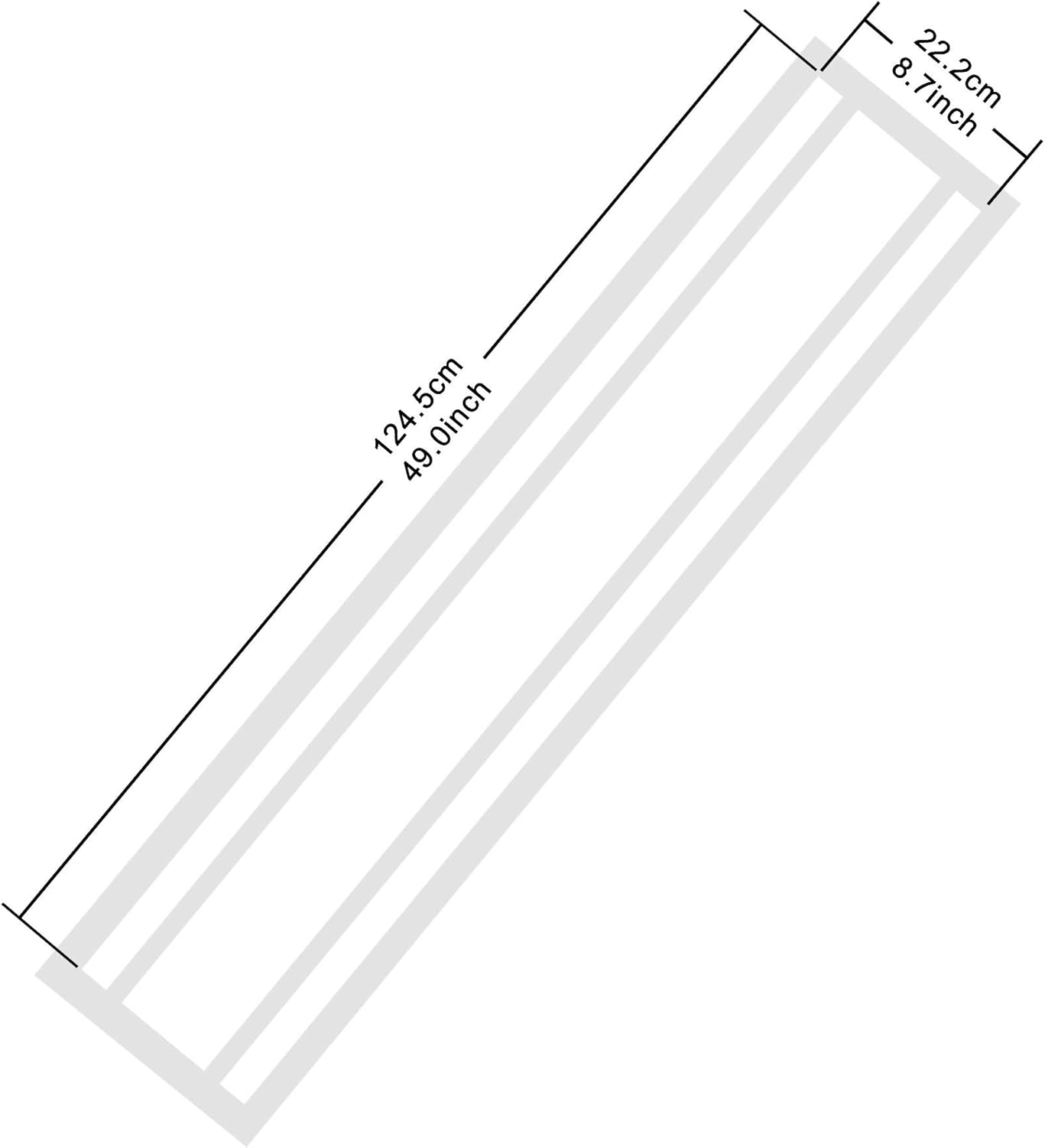 TOMALL 49"X 8.7" Car Hood Stripe Sticker - Auto Racing Body Side Decal, Skirt Roof Hood Bumper Vinyl Modified Decoration for Car (White)