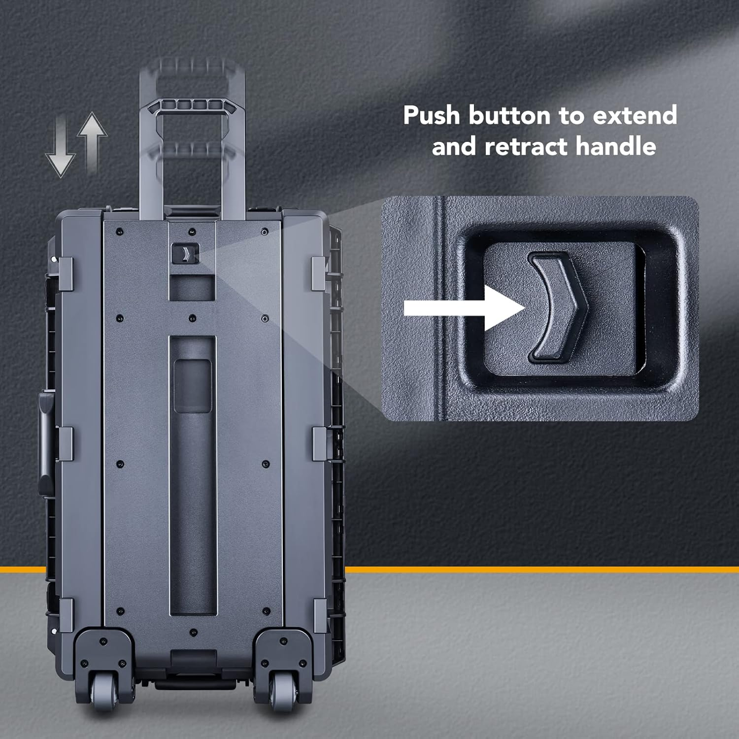 Lykus HC-7530 Large Waterproof Hard Case with Wheels and Customizable Foam, Interior Size 29.5X17.7X11.8 Inch, Suitable for Cameras, Lenses, Electronic Equipment and More