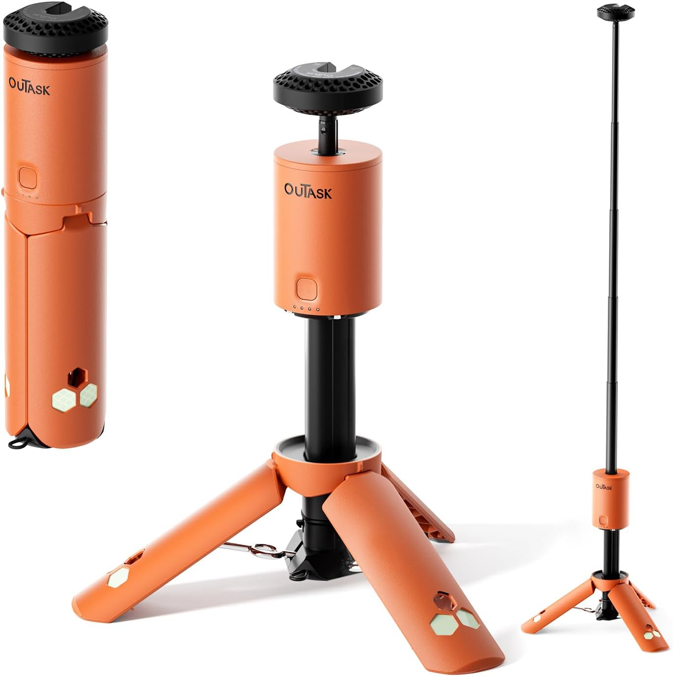 Camping Light Telescopic, Collapsible Magnetic Camping Lantern with 12000Mah Battery, Telescoping IPX6/IPX7 Waterproof Flashlights, Camping Lamp for Emergency, Camping image number 3