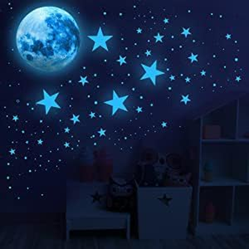 1078Pcs Glow in the Dark Stars for Ceiling Glowing Space and Moon Decals Universe Stickers Kids Wall Decor Perfect for Boys Girls Nursery Bedroom Living Room image number 4
