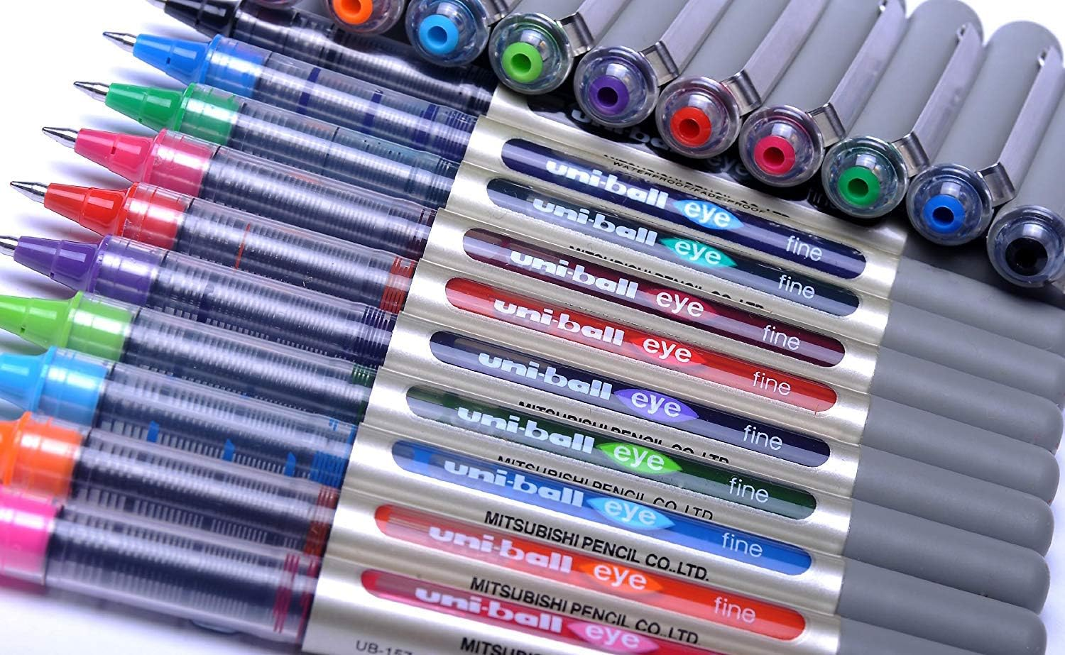 Uni-Ball Eye Fine UB-157 Rollerball Pen - Pink, Pack of 12 image number 7