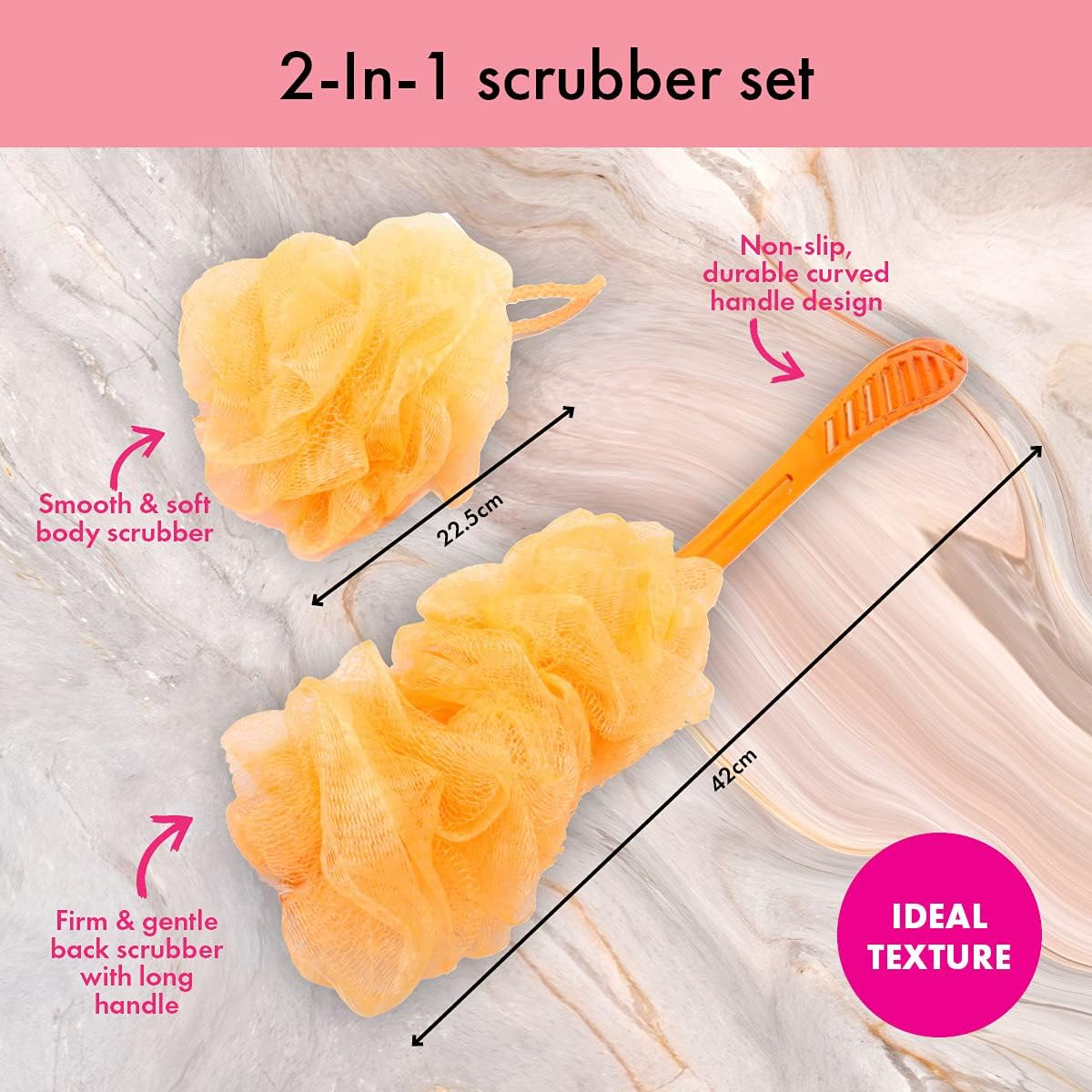 [4Pcs] Swosh Bath Shower Loofah Sponge Bath Mesh Pouf Shower Ball Body Scrubber Exfoliating Bath Sponge for Women and Men, Set of 4, Colorful