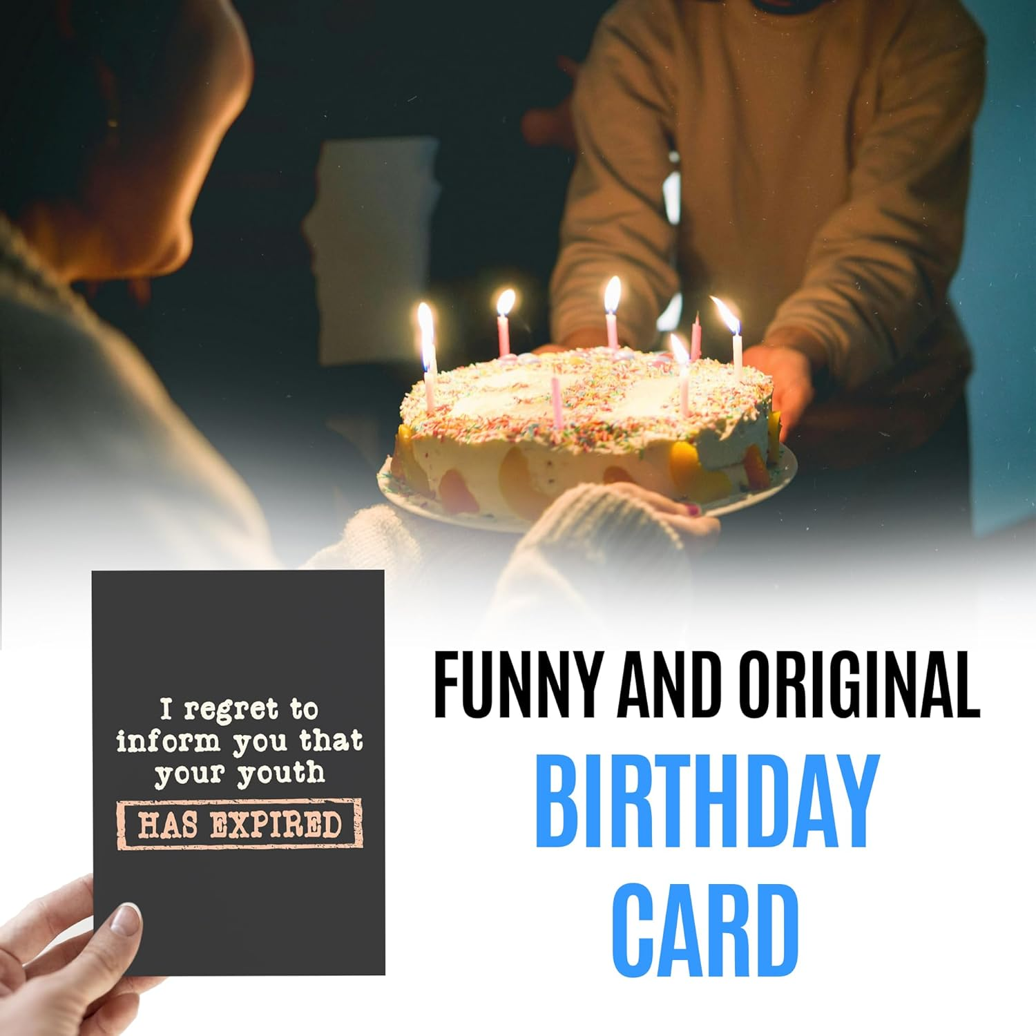 Funny Birthday Cards for Women, Men - Happy Birthday Card - Sister Birthday Card - Brother Birthday Card - 30Th, 40Th, 50Th, 60Th, 70Th, 80Th, 90Th Birthday Card - Birthday Card for Him, Her - Expired image number 3
