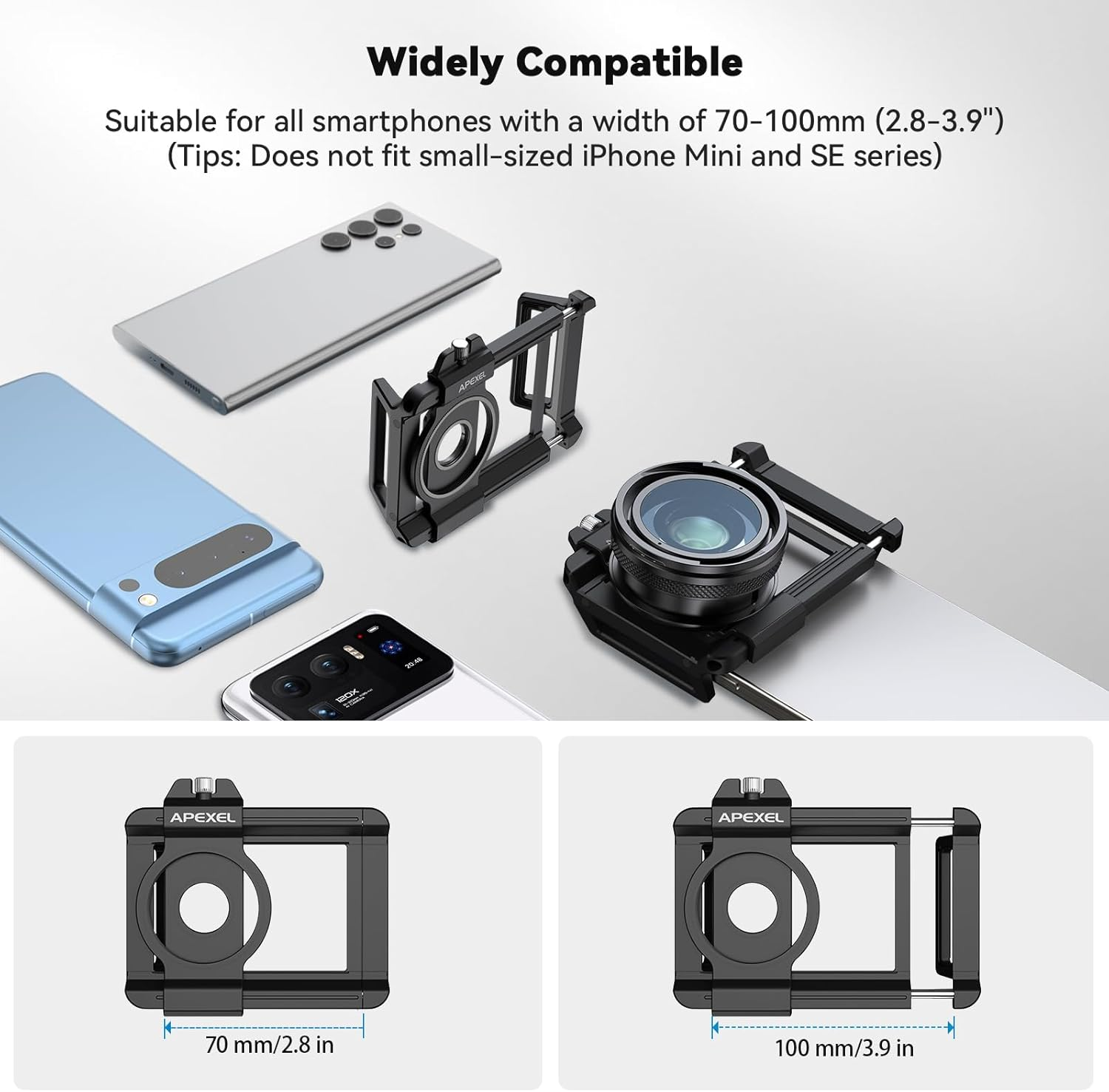 Apexel 10-20X Zoom Macro Phone Lens with Universal Clip, HD Macro Photography Lens for Iphone Android Phone image number 3