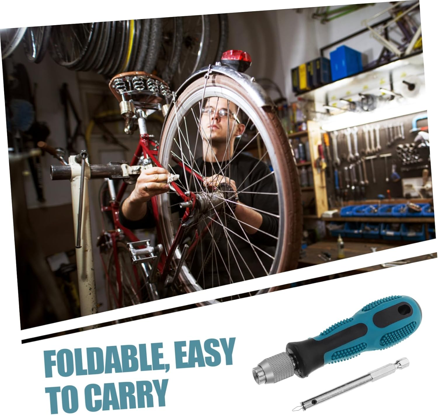 LOORGVEL Portable Bike Wrench Spanner Wheel Tool for Quick Efficient Bike Repair image number 2