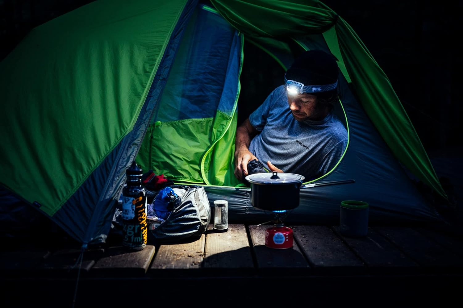 Petzl, Tikkina&reg;, Frontal Lamp, Gray, U, Unisex-Adult image number 1