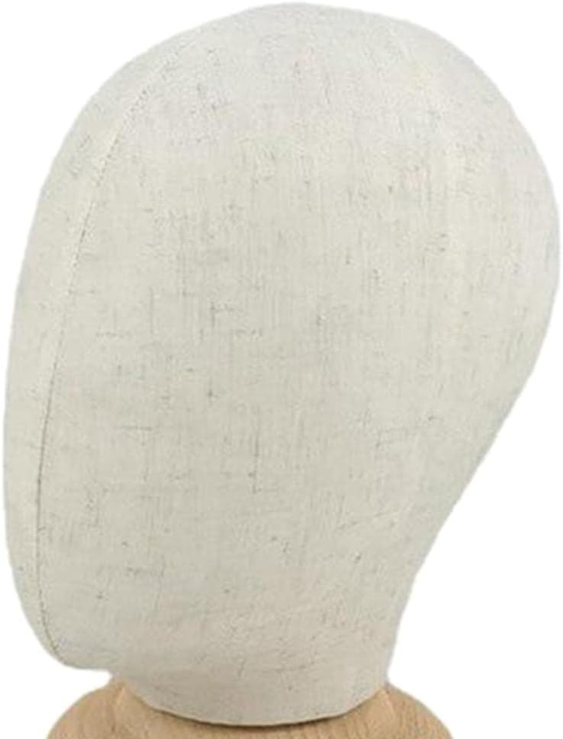 Cork and Canvas Block Head Head Manikin W/Stand Wigs Making Display Head Holder Model Rack image number 1