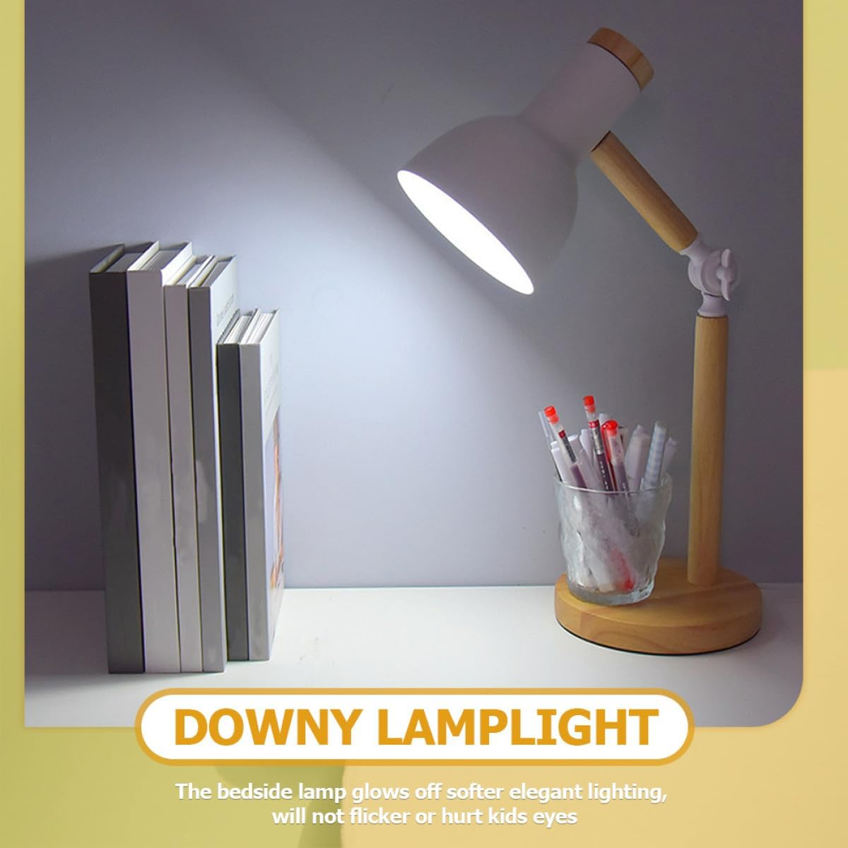 Vaguelly Nordic Style LED Desk Lamp Warm Light USB Dimmable Reading Table Lamp Eye Protection for Bedroom and Office Use image number 4