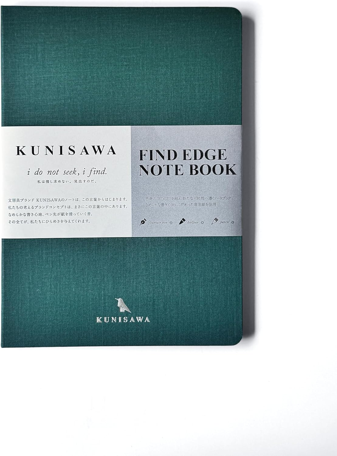 KUNISAWA GRE-01 Notebook, A5 Dot Squared, Findedge Notebook, Wasabi