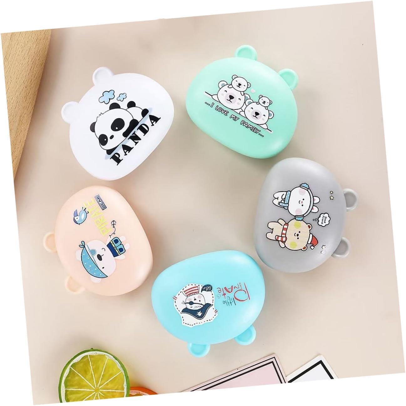 In-Ear Wired Earphones with Adorable Design Ergonomic Comfortable Fit Material Compatible with Huawei Phones for Gym Running Travel and Daily Use image number 4