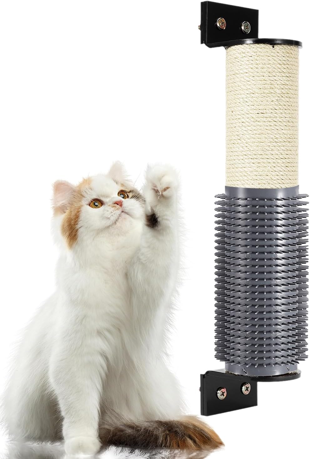 Cat Tree Replacement Post, Heavy-Duty Replacement Scratching Post with Grooming Brush, Wear-Resistant Pet Accessories for Home Apartment Living Room Bedroom Playroom image number 5