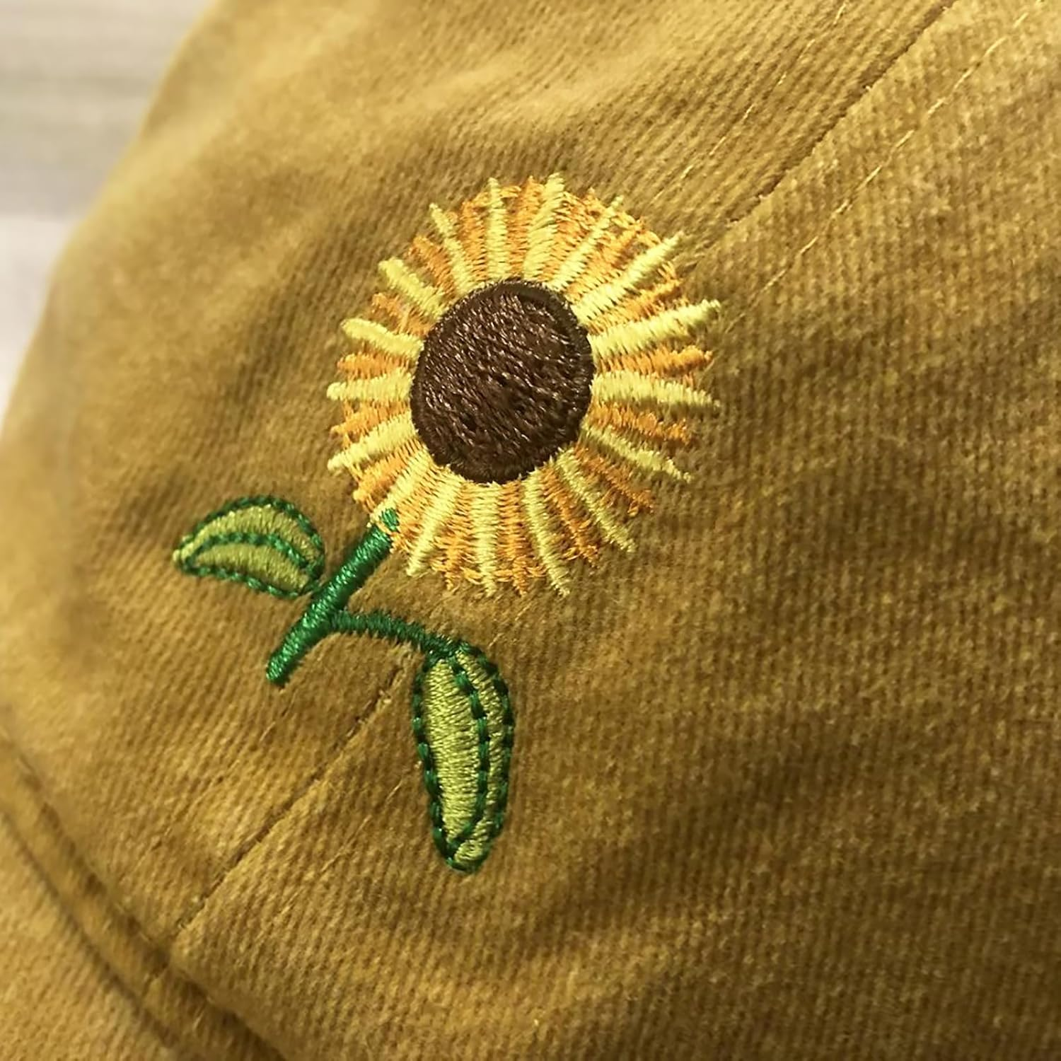Yolrdiw Women'S Sunflowers Embroidered Baseball Cap Vintage Adjustable Outdoor Dad Hat image number 2