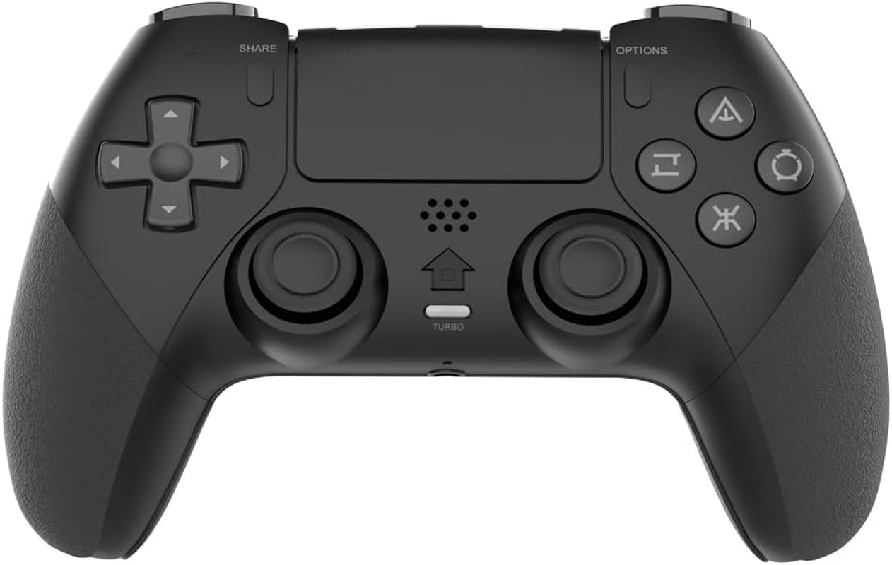 Pro Controller Compatible with PS4/PS4 Pro/Ps4Slim - Wireless Controller with Built-In Speakers/Precise Joysticks/Turbo/Advanced Buttons Programming, and 800Mah Rechargeable Battery (Black Blue) (Black) - Black image number 4