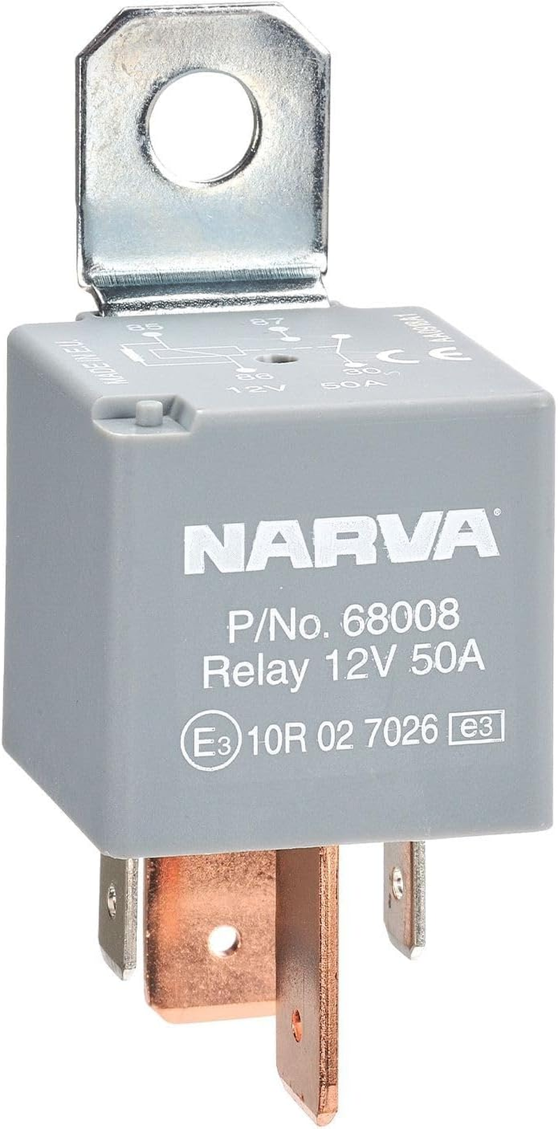 Narva 12V 50A Normally Open 4 Relay with Resistor Protection Blister Pack
