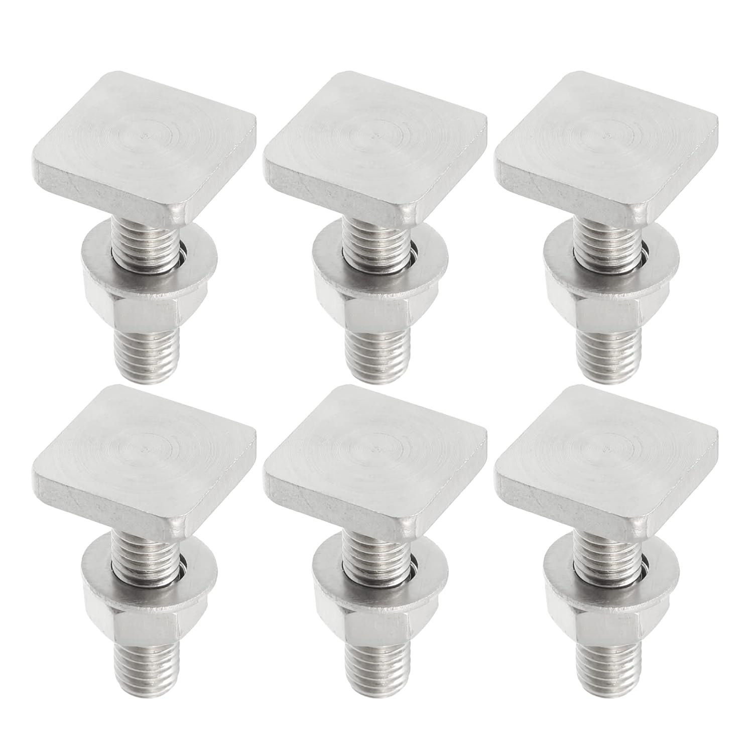 X AUTOHAUX Car Roof Rack T Shaped Slot Bolt M8 W/Nuts Washer T Shaped Track Bolts Roof Rack Cargo Carrier Bolt Accessories Stainless Steel (Pack of 6) image number 3