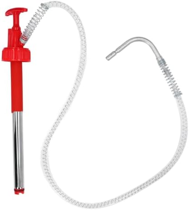 Jiawu Portable Transfer Pump, Hand Siphon Pump for Gas, Fuel, Oil, Water Transfer Oil Extractor with 4.16Ft Extra Long Hose for 20L Drum, Multi Use Liquid Pumps Transfering Water Fuel image number 1