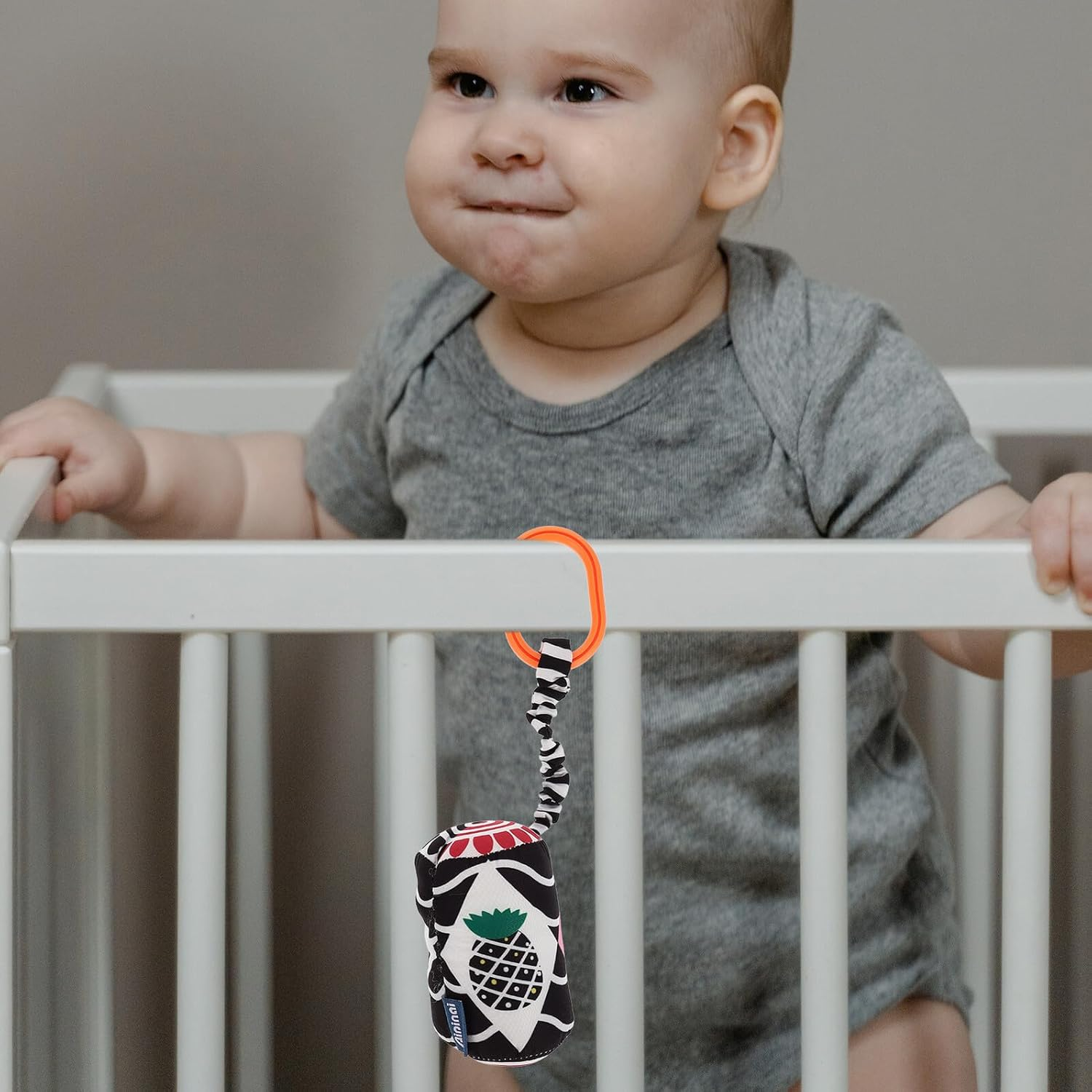 Didiseaon Geometric Shape Crib Hanging for Newborns Stroller Sensory Ring with Smooth Surface Color Shape Recognition Easy Grip for Development image number 2