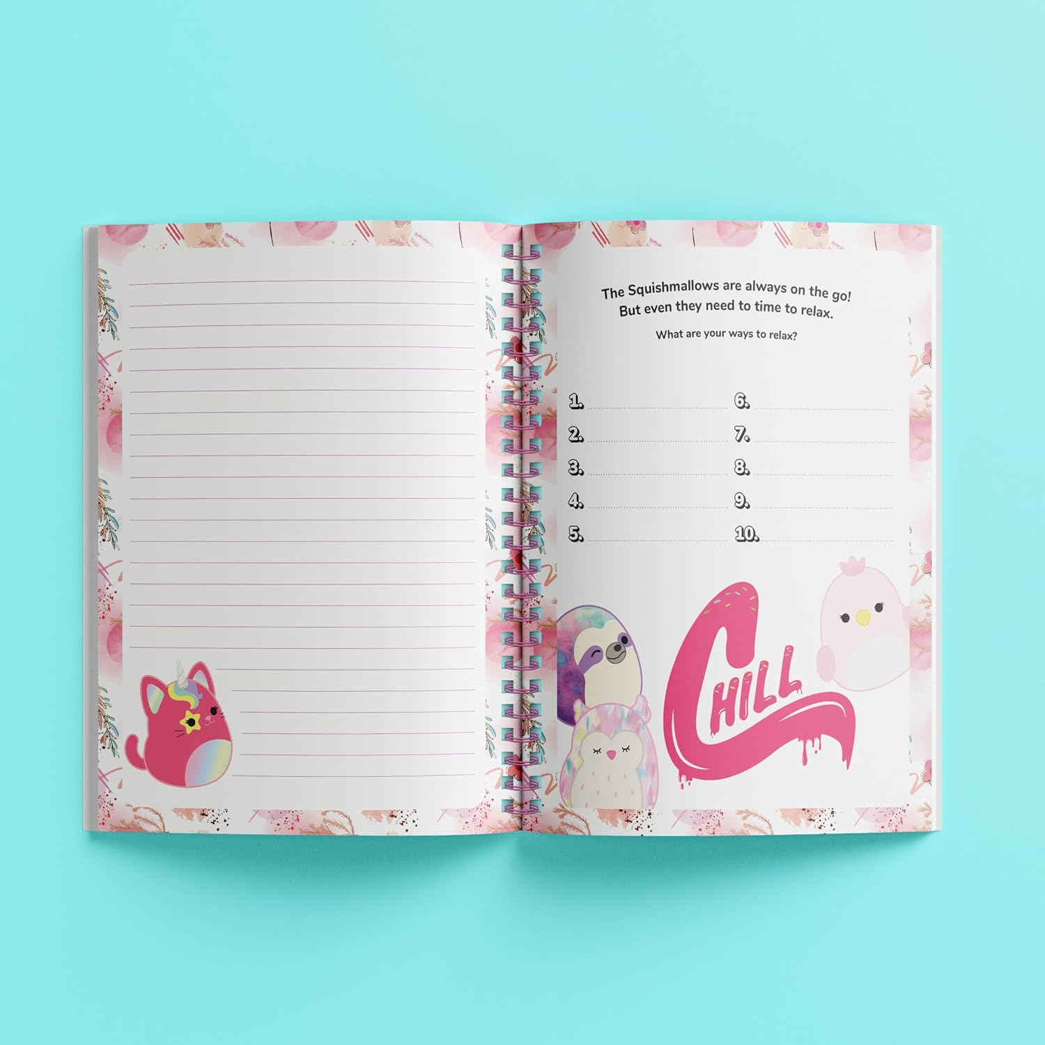 Squishmallows Journal Kit - Fun Journaling Set with Stickers, Keychain, and Washi Tape image number 1