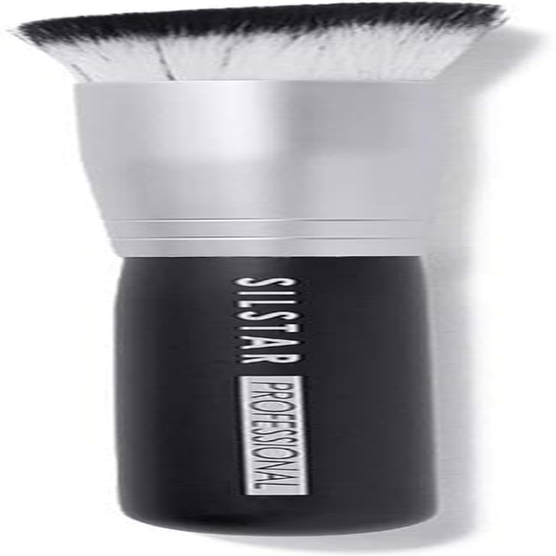 SILSTAR PROFESSIONAL round ANGLED FOUNDATION BRUSH with HANDLE MADE of NATURAL BIRCH WOOD, MADE in KOREA 009 image number 2