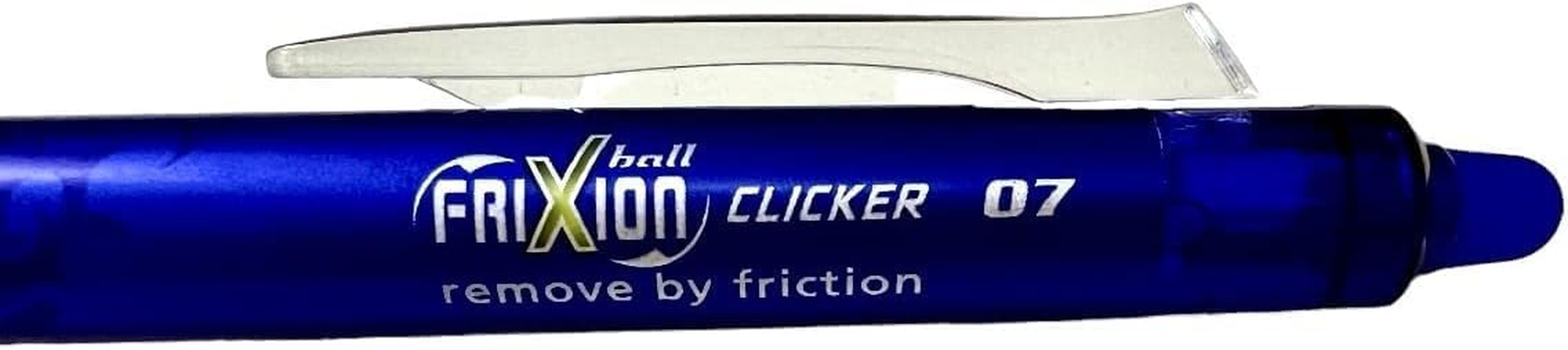 Pilot Frixion Clicker Erasable Retractable Gel Pen, Fine Tip (0.7Mm) - Pack of 2 Gel Pens - Blue image number 4