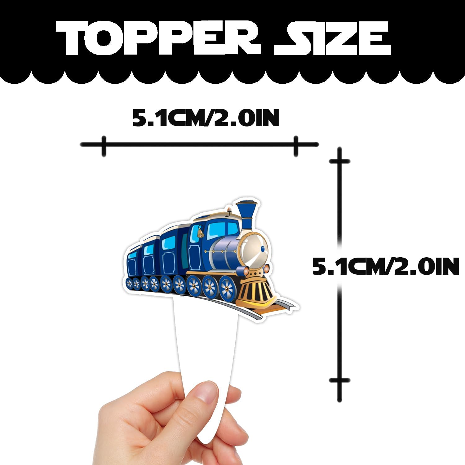 Dessert Cupcake Topper Cheer to Transportation Train Railroad Crossing Theme Decor Supplies Baby Shower Children Boy Girl Happy Birthday Party Decorations Set 24Pcs image number 2