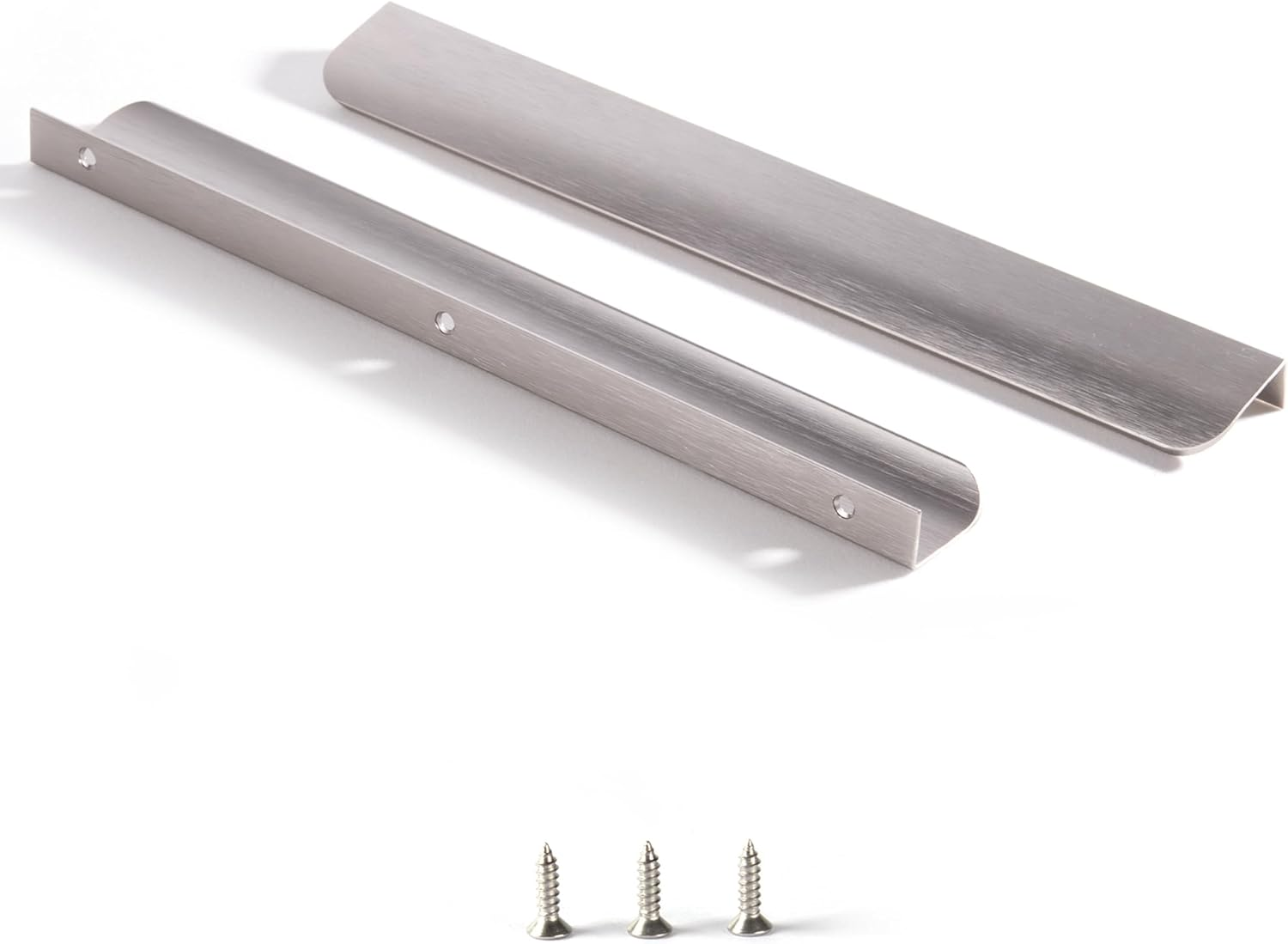 Satanga Edge Finger Tab Pull for Cabinets Hardware Closet Pulls Square Bar Pulls Drawer Pulls 5Pack Easy to Install 6Inch 150Mm Brushed Brass image number 7