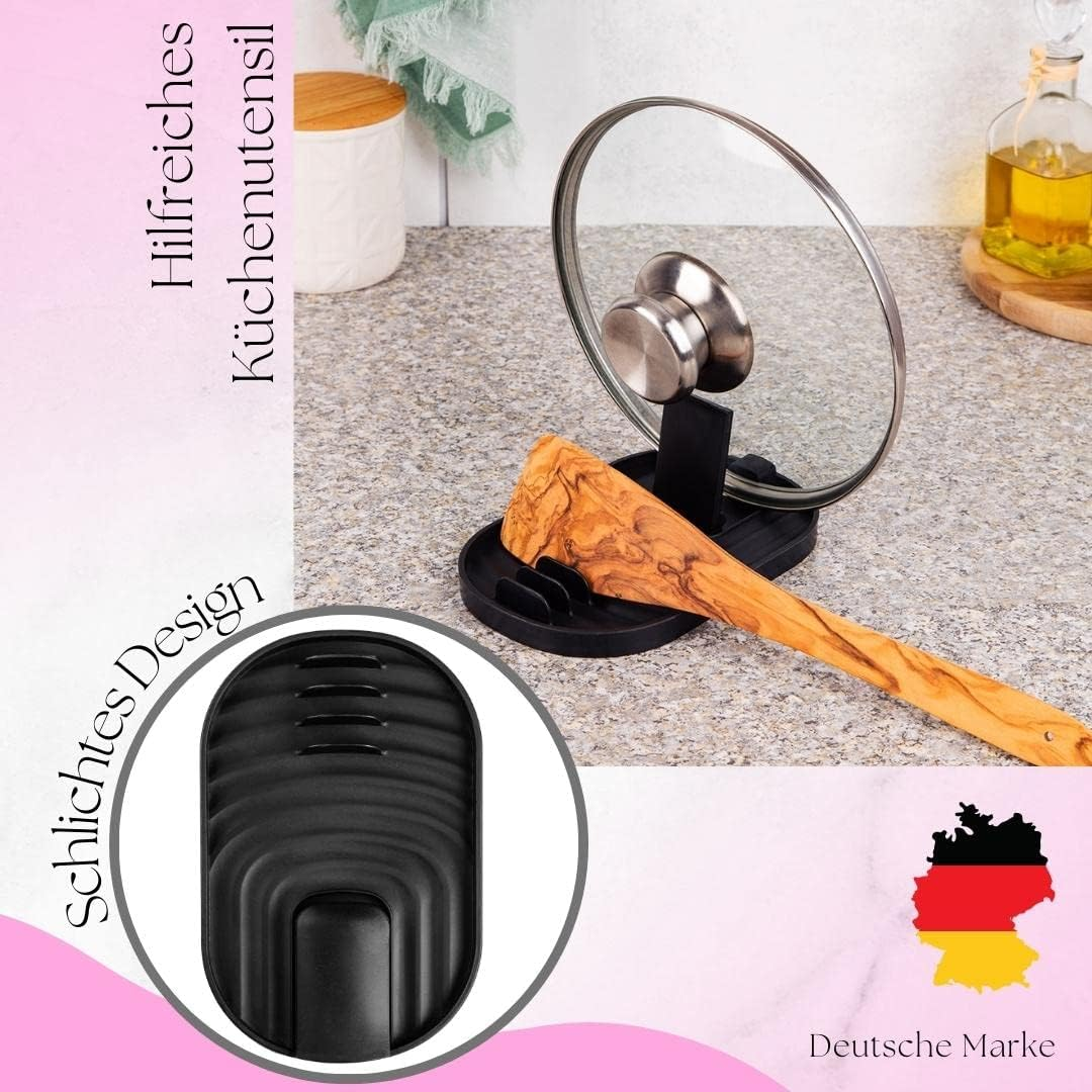 H E L P Y&reg; Holder High Quality Cookware Rack and Pot Lid Rack, Cooking Spoon Rest, Utensil Holder, Lid Holder, Kitchen Gadget, Tablet Holder, Cookbook Holder - Pink image number 3