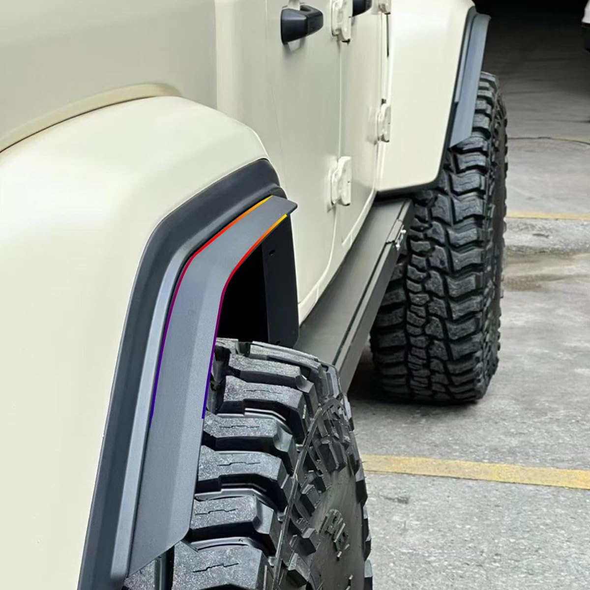 Fender Flares Extensions Set Compatible with Jeep Gladiator JT 2020-2023 Models image number 1