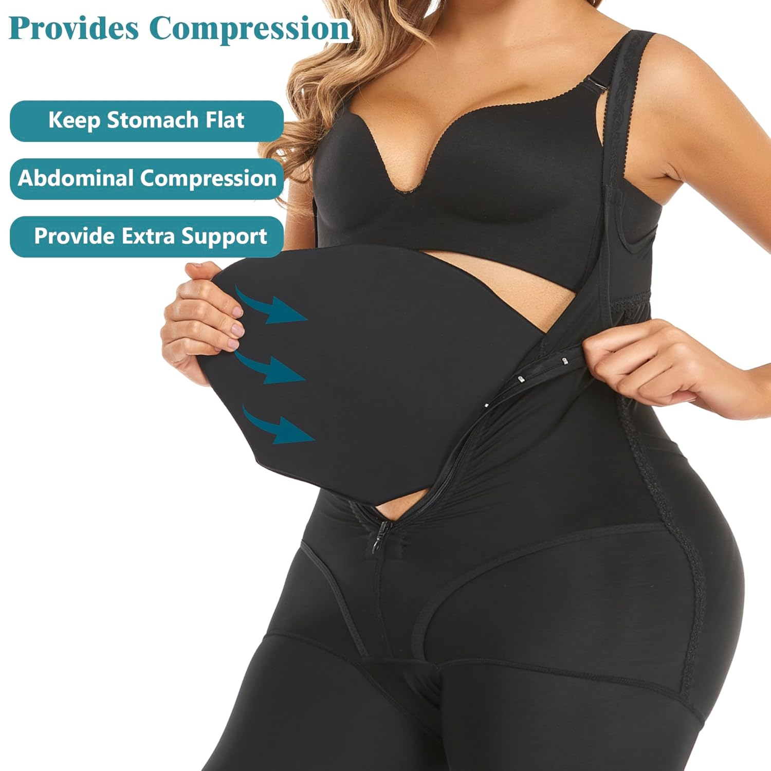 Abdominal Compression Board, Black, Medium - White image number 4