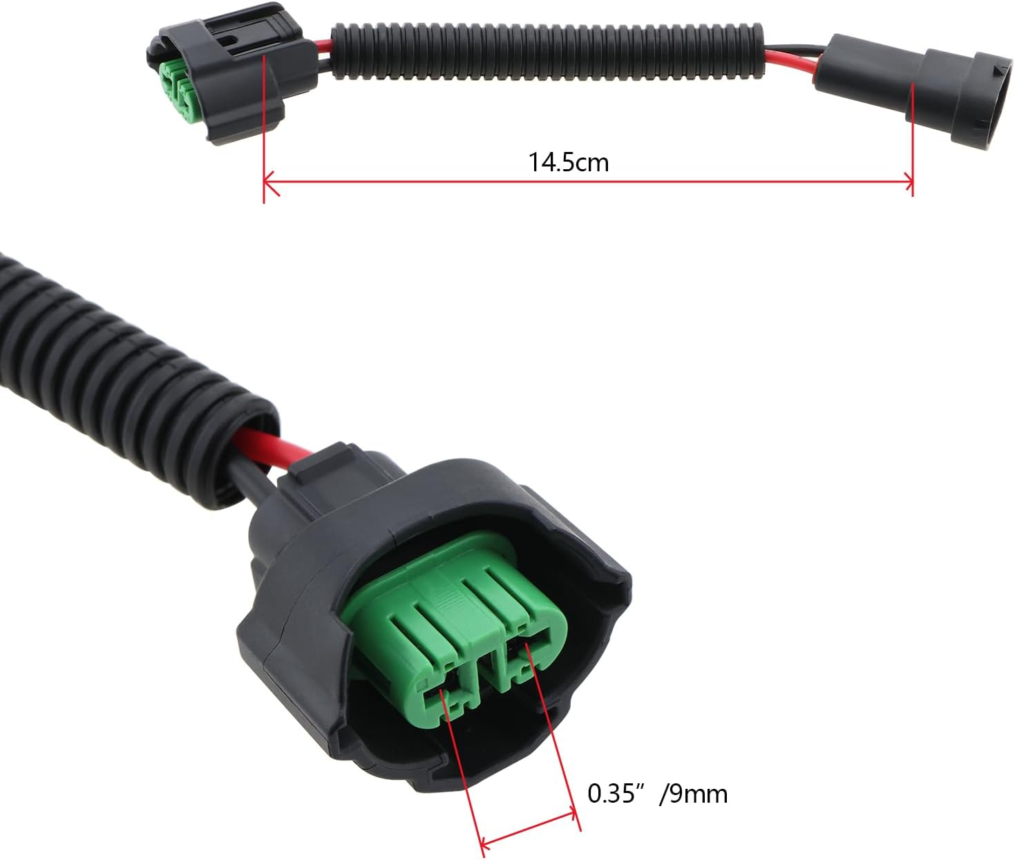 4Pcs Car Headlight Socket Wiring Harness Car Headlight Extension Cable Headlight Male to Female Connector Extension Cable for H8 H9 H11 Headlights image number 2