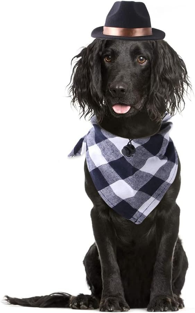 Top Hat for Your Pet Dog Cowboy Hat Headgear for Cats, Funny Pet Headwear (Black, One Size)