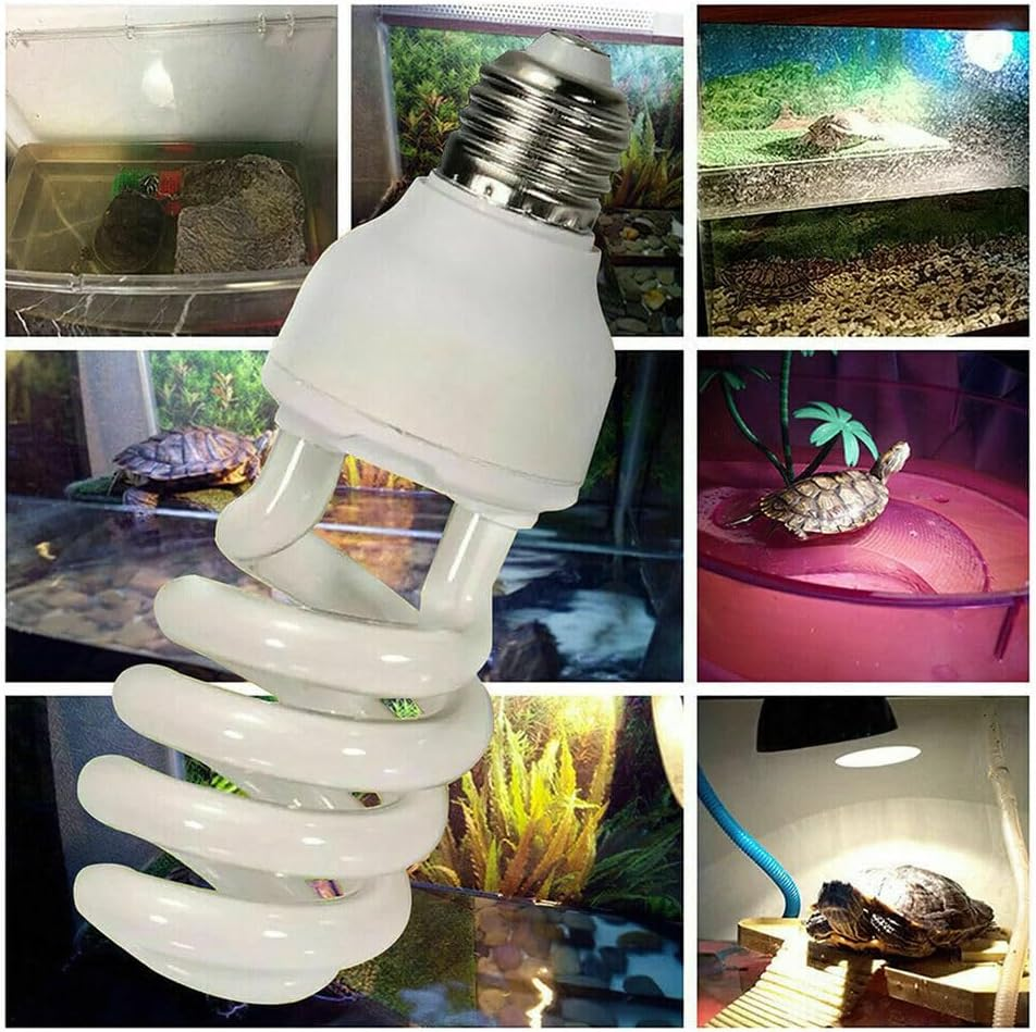 10.0 26W UVA UVB Reptile Light Desert Terrarium Compact Fluorescent Lamp, UVB Reptile Light Bulb for Snake, Spider, Bearded Dragon
