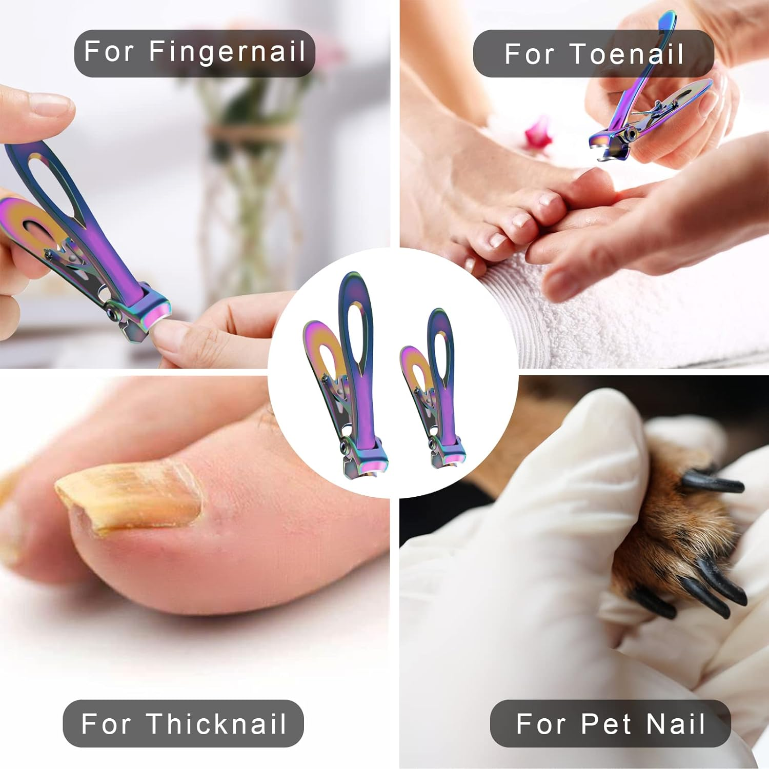 Nail Clippers for Thick Nails,Fingernail Toenail Clippers,Nail Clipper Set for Adult Men Women image number 4