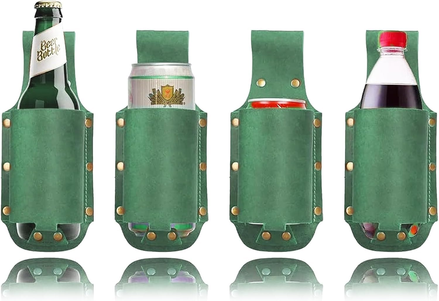 Beer Holster Belt Holds - Portable Waist Strap with Buckle, Beer Bottle Holder for Men, Fit for Camping, Hiking, BBQ, Parties & Outdoor Sports, Beer Accessories Gift image number 3