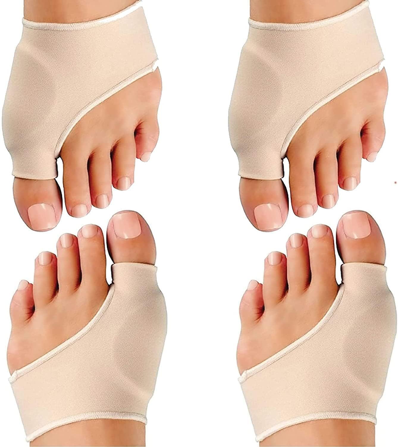 2Pair Bunion Corrector Bunion Relief Sleeves for Big Toe Straightener,Orthopedic Corrector Brace Protector Bootie Toe Separator for Men Women Hallux Valgus at Day Harmer Toe Elder image number 6