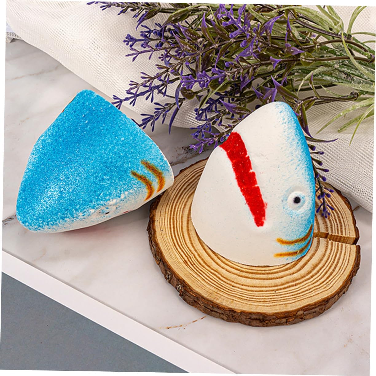 Baluue 3Pcs Shark Bubble Bath Salt Bomb Natural Bathing Bomb Skin-Friendly Sea Salt Fragrance for Ages image number 1