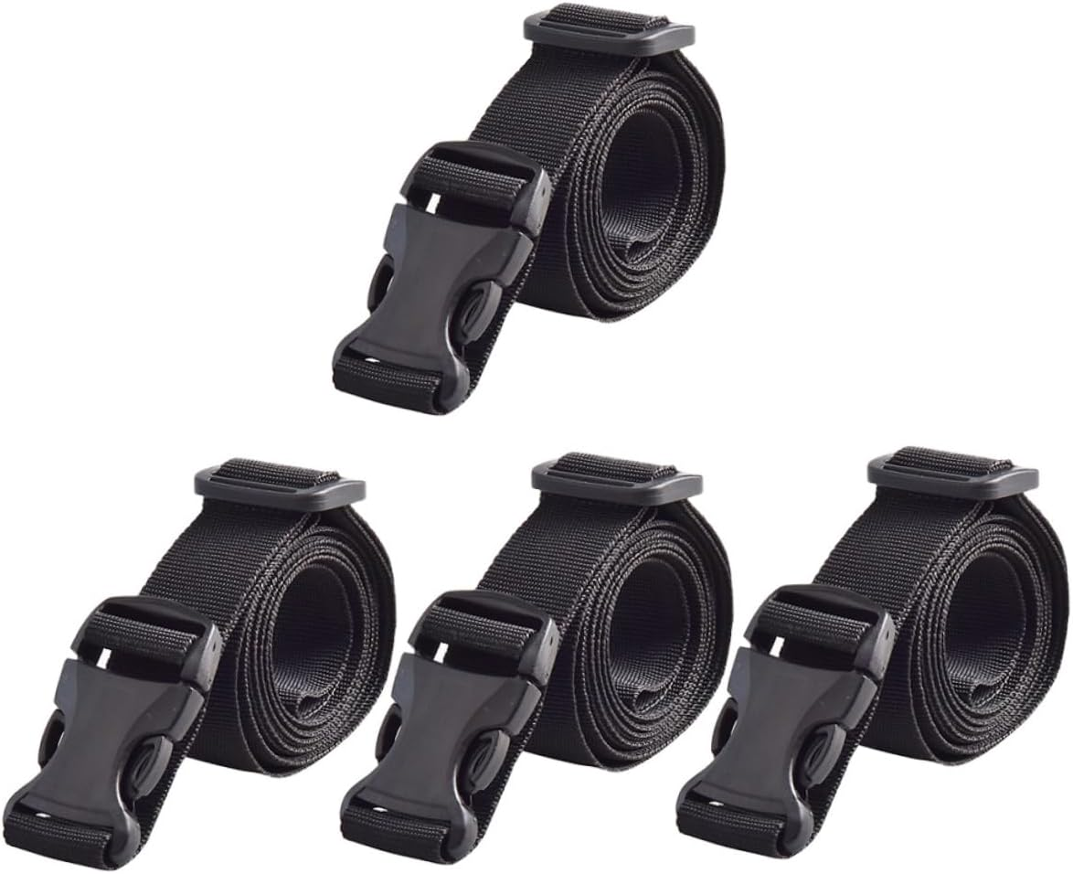 COLLBATH 3Sets Sturdy Lashing Straps for Luggage Luggage Strap Ratchet Outdoor Belt Travel Safety Accessories 4Pcs*3 image number 1